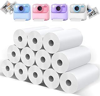 Printer Paper for Kids Camera Instant Print, Photo Printer Paper, Refill Thermal Printer Paper, 5700mm*56mm x 12 Rolls