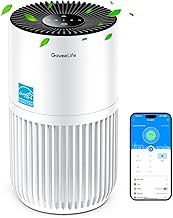 GoveeLife Mini Air Purifier for Bedroom, HEPA Smart Filter Air Purifier with App Alexa Control for Pet Hair, Odors, Pollen, Smoke, Portable Air Cleaner with 3 Speeds, 2 Modes, Timer, Aroma for Home