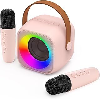 Karaoke Machine 2 Microphones, Birthday Gifts for Girls Toys Age 3-15 Year Old Girls Gifts Kids Microphone Toys for 3-12 Year Old Girls Birthday Presents Easter Gifts for Kids
