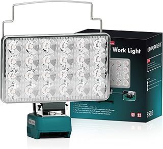 Cordless Work Light Suitable for Makita 18V Battery Emergency Lighting USB&Type-C Charging Port 2 Lighting Modes Camping Light Emergency Lighting [Batteries not Included] (MT24D)