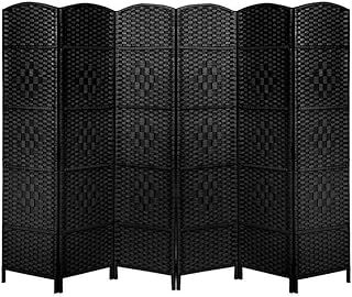 Panana Folding Splitter Screen Hand Made Wicker Room Divider Protective Screens,Various Size&Color (Beige, 6 Panel)