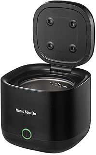 Retainer Cleaner & Denture Cleaner - Portable & Cordless Ultrasonic Cleaner Pod - Fast Acting Clear Aligner Cleaner - Aligner & Other Oral Instrument Cleaner (Black)