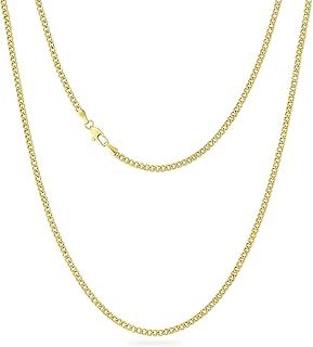 KRKC&CO 2/3/4/5/6/8 Gold Chain Men's Necklace 18K Gold Plated/White Gold, Miami Cuban Link Chain for Men, Hip Hop Thick Curb Chains