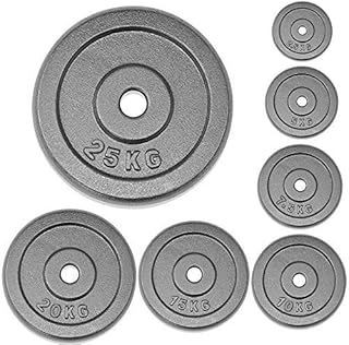 Chase Fitness Cast Iron Weight Plates 2.5-20kg For 1" Dumbbell Weight Lifting (2.5kg x 4)