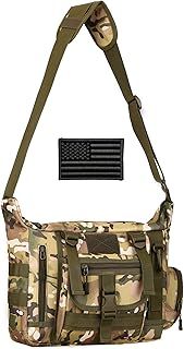 Protector Plus Tactical Messenger Bag Men Military MOLLE Sling Shoulder Pack (Patch Included)