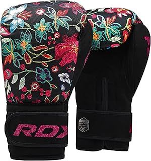 RDX Women Boxing Gloves for Training, Muay Thai – Flora Skin Ladies Mitts for Sparring, Kickboxing - Good for Punch Bag, Focus Pads and Double End Ball Punching