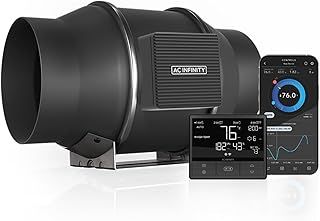 AC Infinity CLOUDLINE T6, Quiet Inline Duct Fan System with Temperature and Humidity Controller, 6-Inch