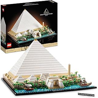 LEGO Architecture Great Pyramid of Giza Set, Home Decor Model Building Kit, Gift Idea for Adults, Men, Women, Mum, Dad, Creative Activity, Famous Landmarks Collection 21058