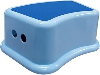 ANSIO Step Stool For Toilet with Non-Slip Surface, One Step Potty Step Stool for Toddlers For Bathroom And Sink, Plastic Kitchen Step Stool for kids (Blue)