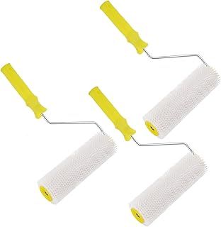 3 Pcs Spiked Roller, 9''/23cm Spiked Roller Floor Self Leveling Roller, Professional Cement Spiked Paint Roller, Spiked Screeding Compound Roller for Self-Leveling Cement Construction