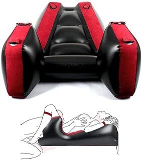 Inflatable Sex Bed Chair Sofa Handcuffs and Footcuffs Bondage Chair Bed Sex Furniture Sexual Position Support Open Leg Adult Couple Toys