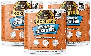 Gorilla 105292 Waterproof Patch & Seal Tape White 100mm x 3m (Pack of 3)