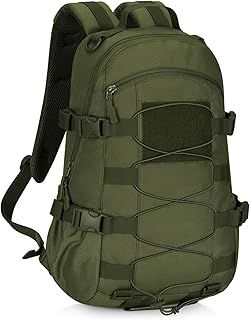 Huntvp Tactical Backpack 25L, Small Military Backpack Mens Molle Rucksack Back Pack School Bags Daypack Rucksacks for Men Women Hiking Camping Climbing Trekking Motorcycle Traveling School Outdoor Bag