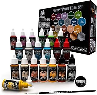 Grinning Gargoyle Fantasy Model Paint Set - The Army Paint Miniature Set - 20x Acrylic Paints and Brush for Tabletop Figures - Hobby Painting (Core)