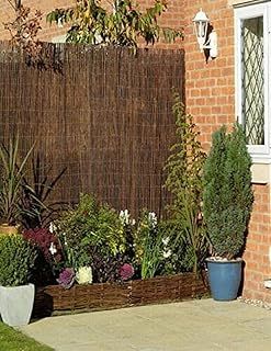 Abaseen Willow Natural Garden Fence Panel Screening Roll Privacy Border Wind & Sun Protection (1m x 5m)