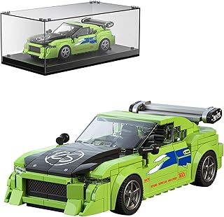 Mould King Speed Champions Racing Car Building Sets with Acrylic Display Case 27033 Eclips Supercar Building Blocks Toy, Collectible Model Cars Building Kits Gifts for Kids 8+(338 Pieces)