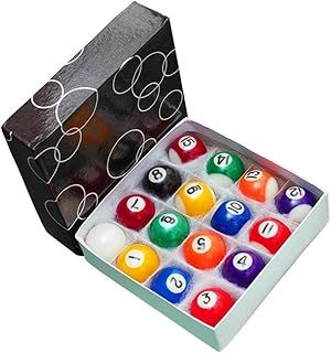 Professional 25mm Children Billiards Table Balls Set Resin Mini Pool Cue Balls Full Set (16 Pcs)