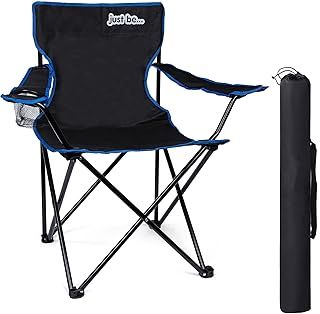 just be... Folding Camping Chair for Adults and for Kids Lightweight Foldable Chair Suitable for Outdoors. Chairs for the Beach, Lawn, Camp, Fishing Trip and Garden
