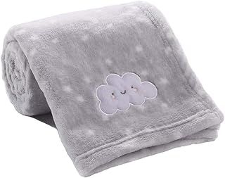 CREVENT Small Fluffy Warm Baby Throw Blanket for Boy and girl Infant Toddler Crib Cot Stroller (75cmX100cm Grey Cloud)