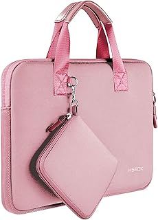 HSEOK Laptop Sleeve Compatible with 13 13.3 14 15.6 inch MacBook Air/Pro M1 M2, XPS 13, Surface Laptop 13.5", Water Repellent Notebooks Hand Bag with Handle and Small Case