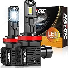 H11 LED Headlight Bulb, Newest H8 LED Bulb with Fan 500% Brightness 20000LM 100W 6500K Xenon White H9 High Beam LED Headlights Conversion Kit for Car Halogen Lamp Replacement Kit (Pack of 2)