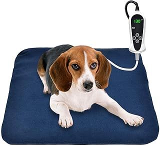 RIOGOO Pet Heating Pad, Electric Heating Pad for Dogs and Cats Indoor Warming Mat with Auto Power Off 45 x 45cm(UK)
