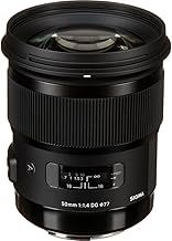Sigma 311101 50mm F1.4 DG HSM Art Lens for Canon, Black