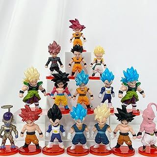 Dragon Ball Z 16-Piece Action Figure Set, 3-inch Collectibles for Cake Toppers & Party Favors