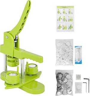 Button Maker Machine, 1.25 Inch Press Kit With 200Pcs Supplies for DIY Pin Making, Kids Gifts (Green, 32mm)
