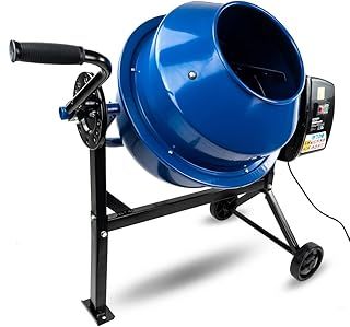 Hyundai 220w 63l Electric 230v Cement Concrete Mixer Portable, Mix Together Mortar and Plaster, DIY, Building Or Garden Projects with 3 Year Warranty
