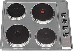 SIA PHP601SS 60cm Stainless Steel Solid Plate 4 Zone Electric Easy Clean Hob