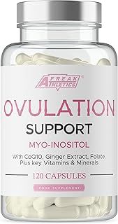 Ovulation Support Supplement with Myo-Inositol, CoQ10, Folic Acid Plus Added Vitamins & Minerals Women Fertility Supplement - Hormone Balance & Ovarian Support PCOS Capsules - 120 Capules UK Made