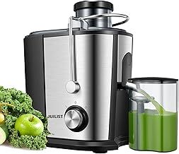 Juicer, 600W Juicer Machines with Anti-drip & Anti-slip Function, Juicers Whole Fruit and Vegetable with 3-Inch Wide Mouth Food Chute, 2 Speeds, Recipe Included, Easy to Clean