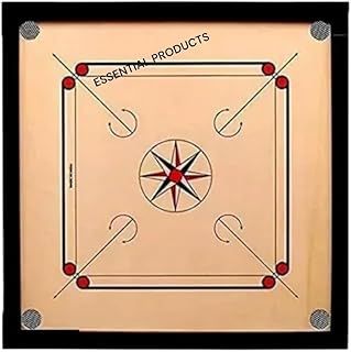Carrom Board Game, Wooden Coins Set Family Fun Indian Wooden Board Game (32 x 32)