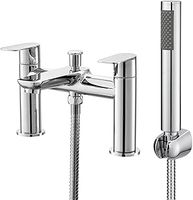 Bathroom Taps with Shower, BATHWEST Bathroom Sink Taps with Shower Attachment, Chromed Brass Bath Mixer Taps with Shower Head 921