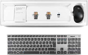 Dell KM717 Premier - Keyboard and Mouse Set - Bluetooth, 2.4 GHz - QWERTY - UK - for Latitude 3310 2-in-1, 5310, Precision Mobile Workstation 5750, 77XX, XPS 13 93XX , Grey