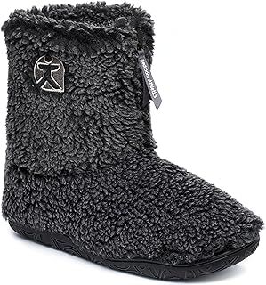 Mens Gosling Snow Tipped Sherpa Slipper Boot Soft Warm Zip Memory Foam Machine Washable