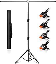 Backdrop Stand Kit 5 x 6.5 ft Green Screen Stand Height Adjustable Portable Small 2 x 2 M Background Stand for Streaming, Zoom, YouTube, Photography, Birthday Party, Tik Tok