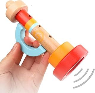 Wooden Trumpet Toy,Wooden Recorder Instrument for Kids | Flute, Early Education Develop Recorder, Woodwind Musical Learning Toy for Children Kids 3-15 years old
