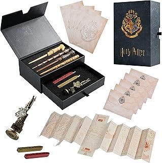 Harry Potter Gifts Writing Set Keepsake Box with Wand Letters Stamp Wax Seal Marauders Map and Pens Set