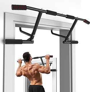 ONETWOFIT Pull Up Bar for Doorway,440 lbs Heavy Duty Upper Body Fitness Workout Bar for Home Gym Exercise,Chin-Up Bar for Almost All Doors OT049102