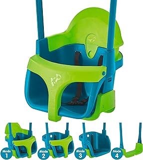 TP Toys, 4-in-1 Ajustable Swing Seat, Premium Outdoor Playground Swing Seat with Adjustable Ropes and Safety Strap, Weather-Resistant, ideal for Gardens and Playgrounds, 6 months - 8 years