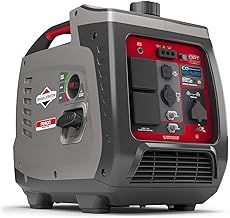 Briggs & Stratton 030801 Petrol Portable Inverter Generator PowerSmart Series P2400, 2400 Watt/1800 Watt Clean Power, Ultra Quiet and Lightweight , Grey