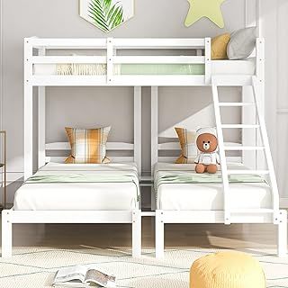 BTM Triple Bunk Bed - 3FT Single*3, Wooden, White