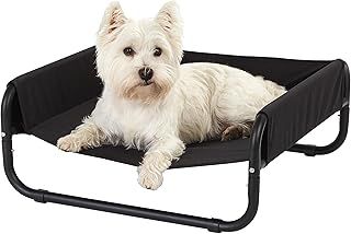 Sided & Raised Dog Bed Small Size - Chew Resistant, Waterproof and Cooling Elevated Dog Bed Cot with Steel Frame, Portable Pet Bed for Indoor, Outdoor and Camping Use