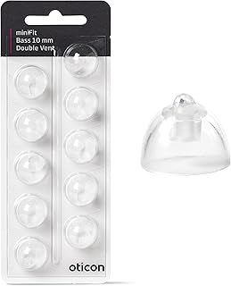 Oticon MiniFit Dual Vent Bass Bells - Oticon 10 Pack 10mm Silicone Black