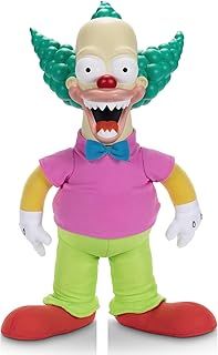 THE SIMPSONS Talking Krusty Doll Plush by Jakks Pacific, Stands 16" / 41cm Tall, Good and Evil Krusty Pull String Doll, From The Classic Treehouse of Horror III Episode, Perfect for Any Simpsons Fan