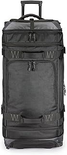 Amazon Basics Rolling Travel Duffel Bag, 137L, Lightweight and Durable Trolley in Ripstop Fabric, Large Capacity with Telescopic Handle, Ideal for Travel, Work, and Leisure, Black
