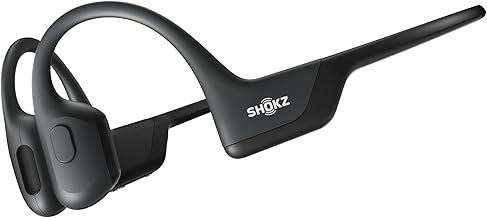 SHOKZ OpenRun Pro, [England Athletics Recommended] Bone Conduction Headphones, Open-Ear Sports Earphones with Mic, IP55 Waterproof Bluetooth Wireless Headset for Running Workout Driving(Swift Black)