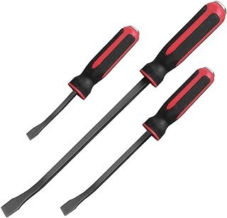 ROTATION Pry Bar Set, Strike Cap Handle, Angled Tip, Rust Proof Finish, Machanic Tools for Prying, Scraping, Lifting, Pulling | 3-Piece Hand Tools Set